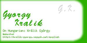 gyorgy kralik business card