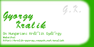 gyorgy kralik business card